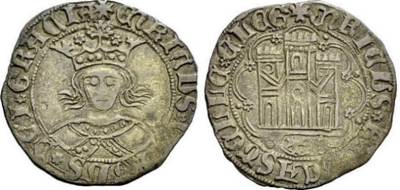 Tipo 16B. Cuarto de Busto de frente del Ordenamiento de Aranda de Duero de 1461 (2) - Imagen 135