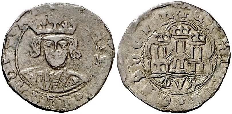 Tipo 16B. Cuarto de Busto de frente del Ordenamiento de Aranda de Duero de 1461 (2) - Imagen 57