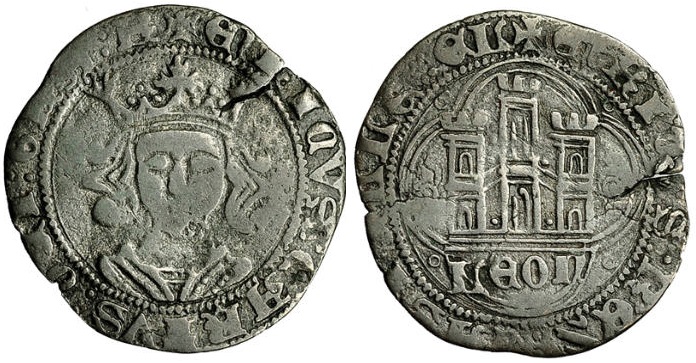 Tipo 16B. Cuarto de Busto de frente del Ordenamiento de Aranda de Duero de 1461 (2) - Imagen 8