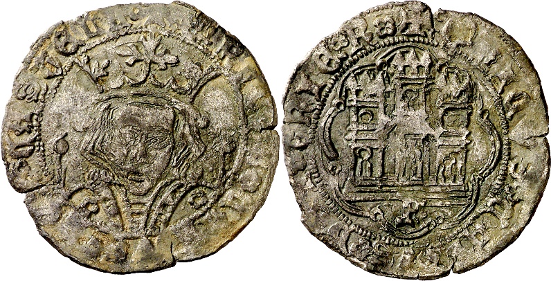 Tipo 16B. Cuarto de Busto de frente del Ordenamiento de Aranda de Duero de 1461 (2) - Imagen 86