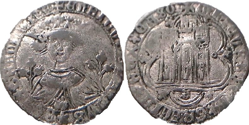 Tipo 16B. Cuarto de Busto de frente del Ordenamiento de Aranda de Duero de 1461 (2) - Imagen 97