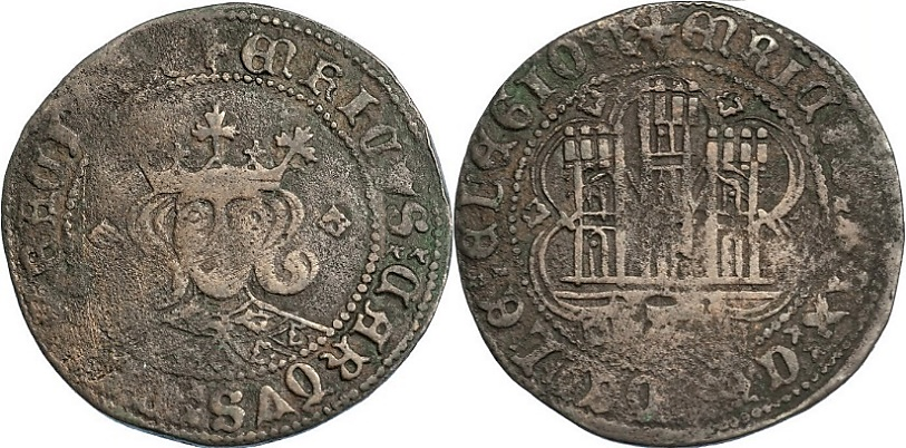 Tipo 16C. Cuarto de Busto de frente del Ordenamiento de Aranda de Duero de 1461 (3) - Imagen 75