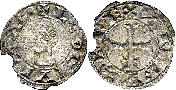 Tipo 17. Dinero leonés de Alfonso VII sin coronar de perfil, y con cruz recrucetada - Imagen 4