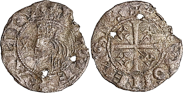 Tipo 18. Dinero leonés de Alfonso VII Coronado de Perfil - Imagen 2