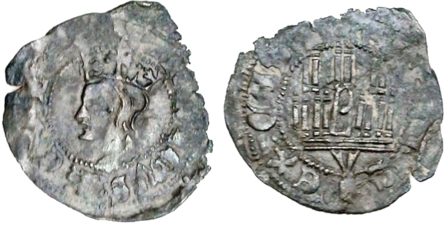 Tipo 19. Cornado con gráfila en ambas caras, con busto de Rey de perfil a izquierda y Castillo - Imagen 12