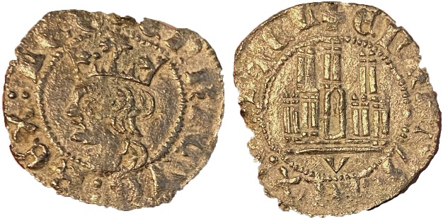 Tipo 19. Cornado con gráfila en ambas caras, con busto de Rey de perfil a izquierda y Castillo - Imagen 18