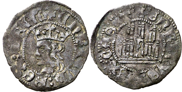 Tipo 19. Cornado con gráfila en ambas caras, con busto de Rey de perfil a izquierda y Castillo - Imagen 21