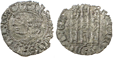 Tipo 19. Cornado con gráfila en ambas caras, con busto de Rey de perfil a izquierda y Castillo - Imagen 28