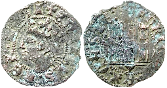 Tipo 19. Cornado con gráfila en ambas caras, con busto de Rey de perfil a izquierda y Castillo - Imagen 29