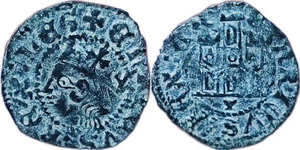 Tipo 19. Cornado con gráfila en ambas caras, con busto de Rey de perfil a izquierda y Castillo - Imagen 31