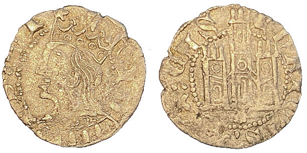 Tipo 19. Cornado con gráfila en ambas caras, con busto de Rey de perfil a izquierda y Castillo - Imagen 38