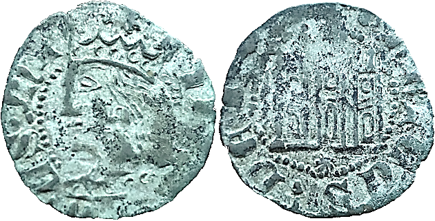 Tipo 19. Cornado con gráfila en ambas caras, con busto de Rey de perfil a izquierda y Castillo - Imagen 39