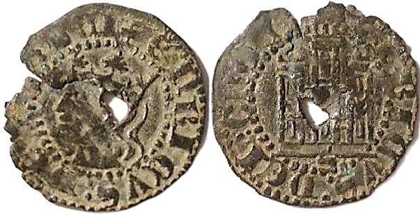 Tipo 19. Cornado con gráfila en ambas caras, con busto de Rey de perfil a izquierda y Castillo - Imagen 41