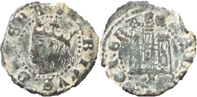 Tipo 19. Cornado con gráfila en ambas caras, con busto de Rey de perfil a izquierda y Castillo - Imagen 8