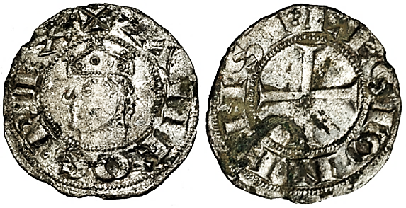 Tipo 19. Dinero leonés de perfil del rey “Anfos” - Imagen 3