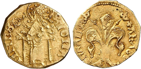 Tipo 19. Medio Florín de Aragón de oro de Enrique IV - Imagen 2