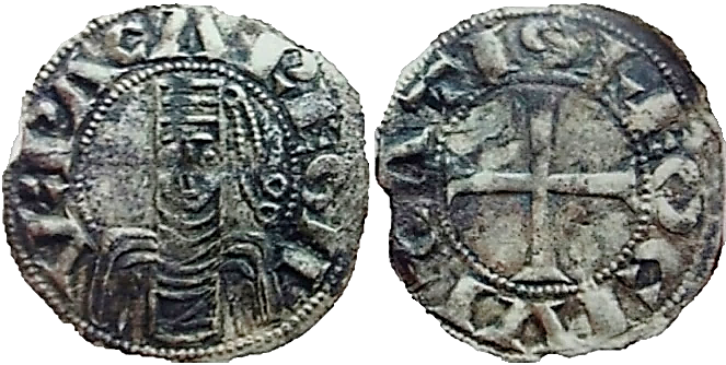 Tipo 2. Dinero de Busto leonés de frente - Imagen 1