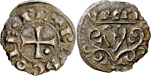 Tipo 2. Dinero de Urgel, del conde de Carrión y Saldaña: don Pedro Ansúrez, con Árbol de la Vida”, como tutor de su nieto Ermengol VI - Imagen 3
