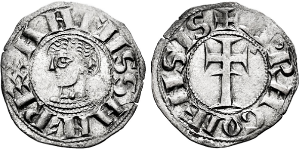 Tipo 2. Dinero leonés de Cruz sobre Estrella, con Alfa y Omega - Imagen 19