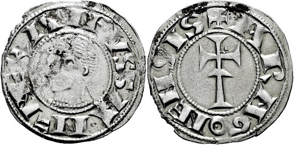 Tipo 2. Dinero leonés de Cruz sobre Estrella, con Alfa y Omega - Imagen 23