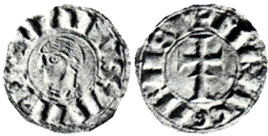 Tipo 2. Dinero leonés de Cruz sobre Estrella, con Alfa y Omega - Imagen 5