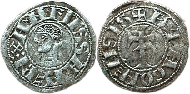 Tipo 2. Dinero leonés de Cruz sobre Estrella, con Alfa y Omega - Imagen 8