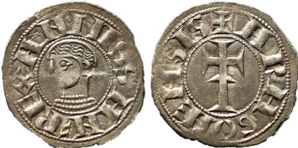 Tipo 2. Dinero leonés de Cruz sobre Estrella, con Alfa y Omega - Imagen 9