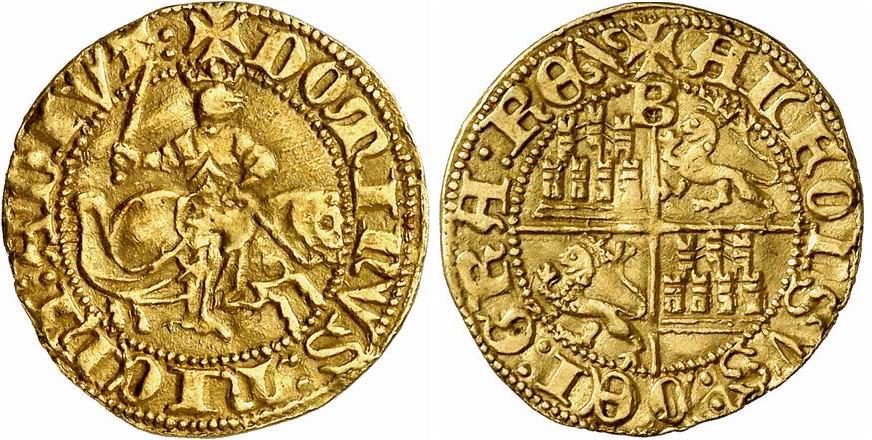 Tipo 2. Media Dobla Alfonsí ecuestre de oro - Imagen 1