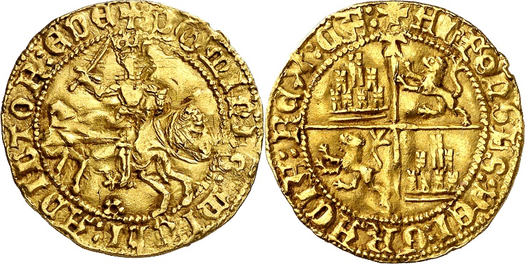 Tipo 2. Media Dobla Alfonsí ecuestre de oro - Imagen 3