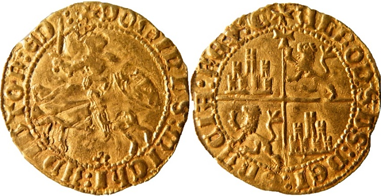 Tipo 2. Media Dobla Alfonsí ecuestre de oro - Imagen 4