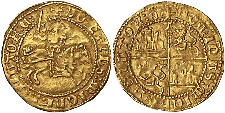 Tipo 2. Media Dobla Alfonsí ecuestre de oro - Imagen 7