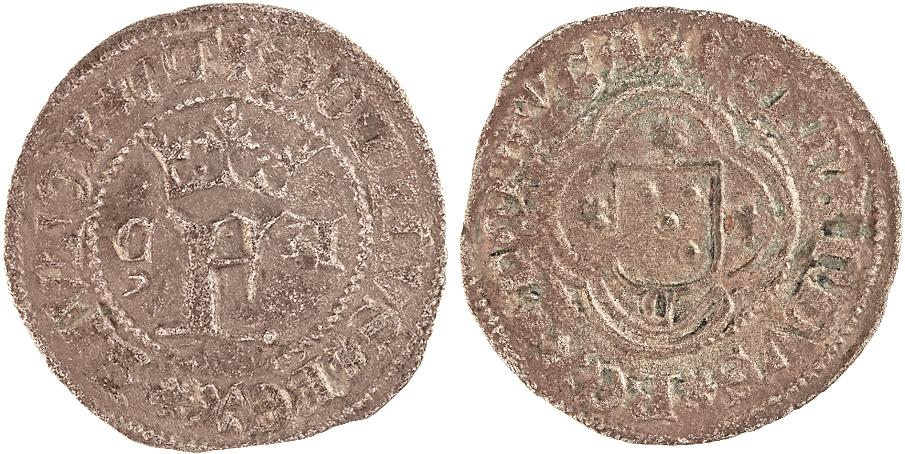 Tipo 2. Medio Real de plata con inicial “F” coronada - Imagen 1