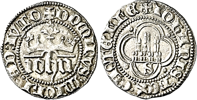 Tipo 2. Medio Real de plata con nombre “Iohn” coronado - Imagen 13