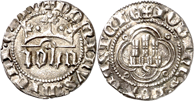 Tipo 2. Medio Real de plata con nombre “Iohn” coronado - Imagen 15