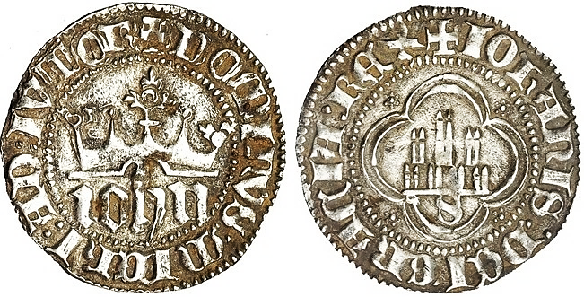 Tipo 2. Medio Real de plata con nombre “Iohn” coronado - Imagen 16