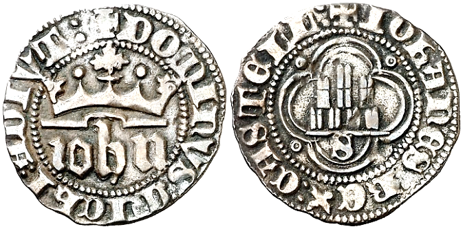 Tipo 2. Medio Real de plata con nombre “Iohn” coronado - Imagen 20