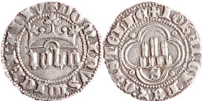 Tipo 2. Medio Real de plata con nombre “Iohn” coronado - Imagen 21