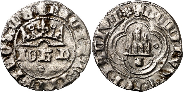 Tipo 2. Medio Real de plata con nombre “Iohn” coronado - Imagen 24