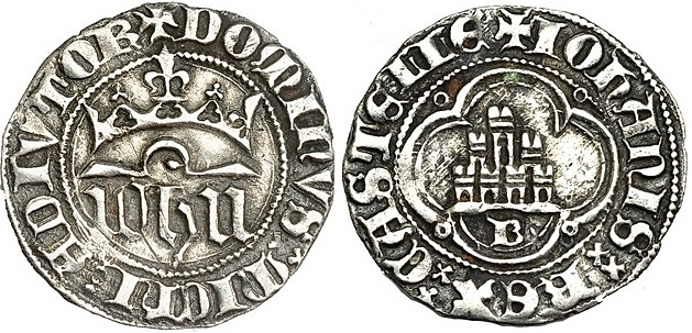 Tipo 2. Medio Real de plata con nombre “Iohn” coronado - Imagen 3