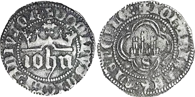 Tipo 2. Medio Real de plata con nombre “Iohn” coronado - Imagen 7