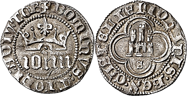 Tipo 2. Medio Real de plata con nombre “Iohn” coronado - Imagen 9