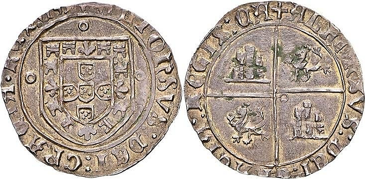 Tipo 2. Real Grueso de Plata con Emblema de Portugal y Cuartelado Castellano Simple - Imagen 15