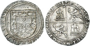 Tipo 2. Real Grueso de Plata con Emblema de Portugal y Cuartelado Castellano Simple - Imagen 17