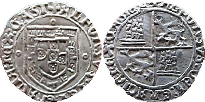 Tipo 2. Real Grueso de Plata con Emblema de Portugal y Cuartelado Castellano Simple - Imagen 18