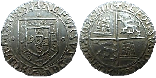 Tipo 2. Real Grueso de Plata con Emblema de Portugal y Cuartelado Castellano Simple - Imagen 19