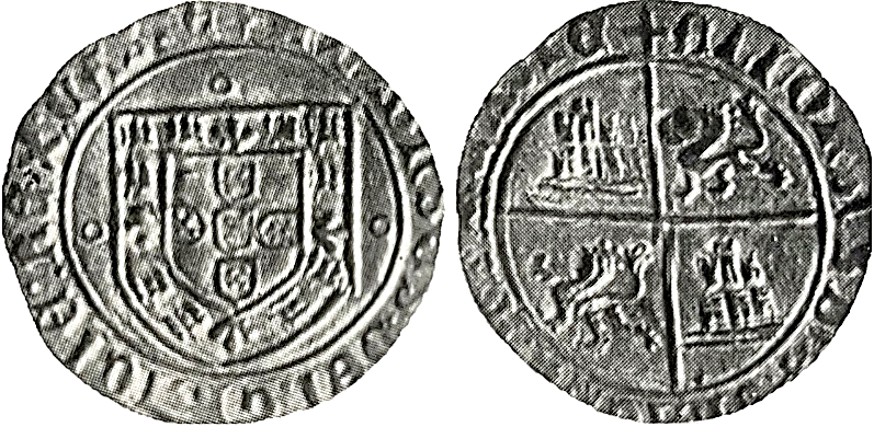 Tipo 2. Real Grueso de Plata con Emblema de Portugal y Cuartelado Castellano Simple - Imagen 2