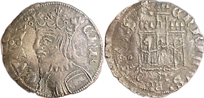 Tipo 21. Coronado sevillano con busto de Rey de perfil y con gráfila o sin ella en anverso, y Castillo en reverso - Imagen 10