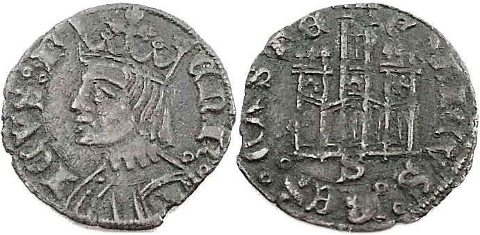 Tipo 21. Coronado sevillano con busto de Rey de perfil y con gráfila o sin ella en anverso, y Castillo en reverso - Imagen 4