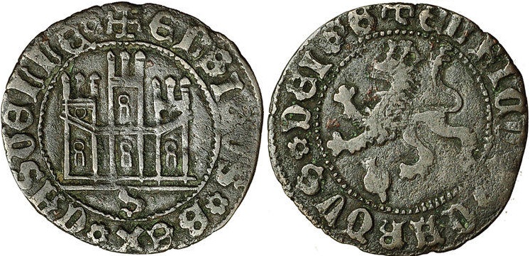 Tipo 22. Maravedí de vellón con castillo y león del Ordenamiento de Madrid de 1462 - Imagen 126