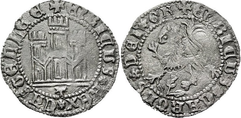 Tipo 22. Maravedí de vellón con castillo y león del Ordenamiento de Madrid de 1462 - Imagen 141